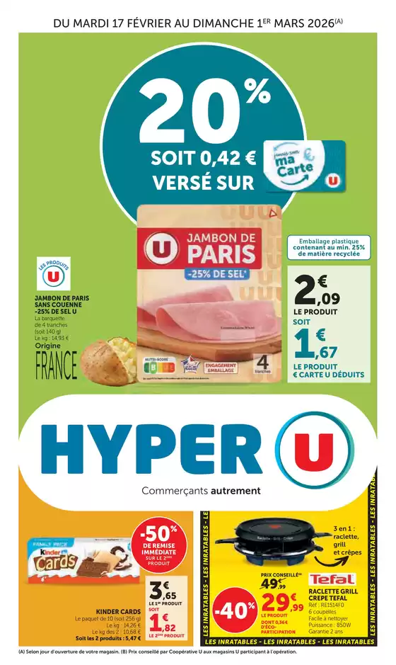 Catalogue Hyper U à  | Spécial Hiver | 2026-02-17T00:00:00.000Z - 2026-03-01T00:00:00.000Z