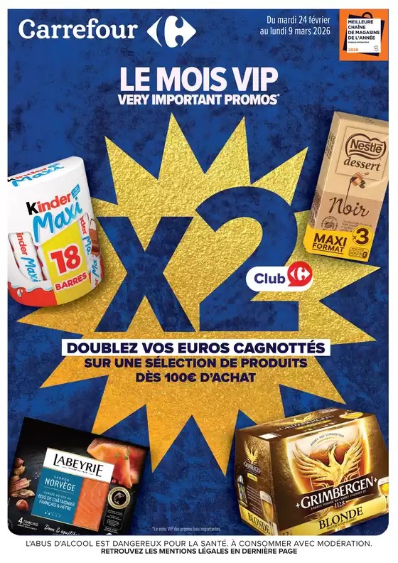 Catalogue Carrefour à  | LE MOIS VIP DES PROMOS TRÈS IMPORTANTES | 2026-02-24T00:00:00.000Z - 2026-03-09T00:00:00.000Z