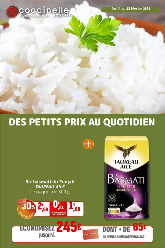 Catalogue Coccinelle Express à  | DES PETITS PRIX AU QUOTIDIEN | 2026-02-11T00:00:00.000Z - 2026-02-22T00:00:00.000Z