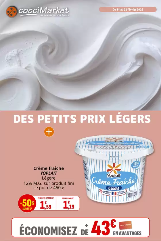 Catalogue Coccimarket | DES PETITS PRIX LEGERS | 2026-02-11T00:00:00.000Z - 2026-02-22T00:00:00.000Z