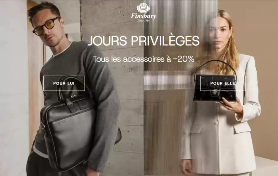 Catalogue Finsbury à Paris | JOURS PRIVILÈGES | 2026-02-13T00:00:00.000Z - 2026-02-28T00:00:00.000Z
