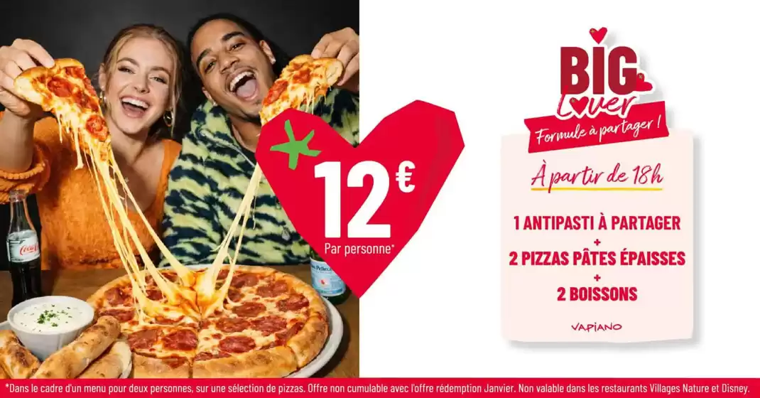Catalogue Vapiano à Flins-sur-Seine | Offre Big Lover | 2026-02-13T00:00:00.000Z - 2026-02-15T00:00:00.000Z