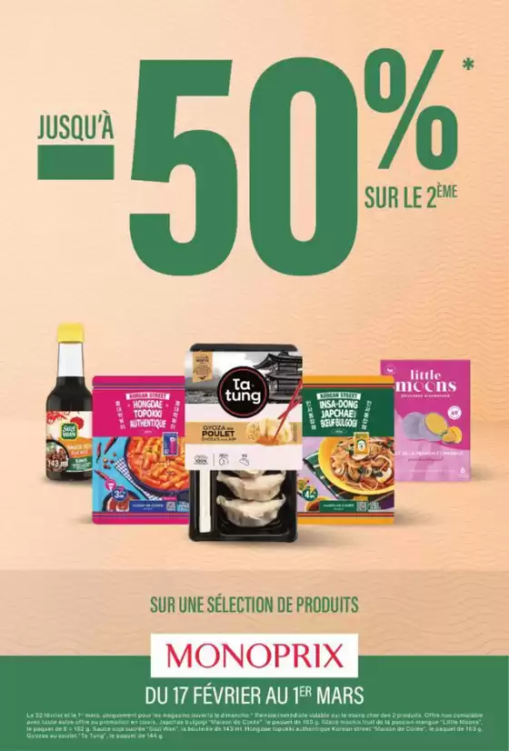 Catalogue Monoprix à Saint-Rémy-des-Monts | Offres et promotions actuelles | 2026-02-16T00:00:00.000Z - 2026-03-01T00:00:00.000Z