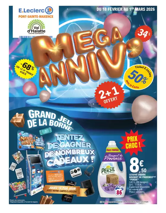 Catalogue E.Leclerc à Saint-Mexant | ANNIVERSAIRE 2026 | 2026-02-18T00:00:00.000Z - 2026-03-01T00:00:00.000Z
