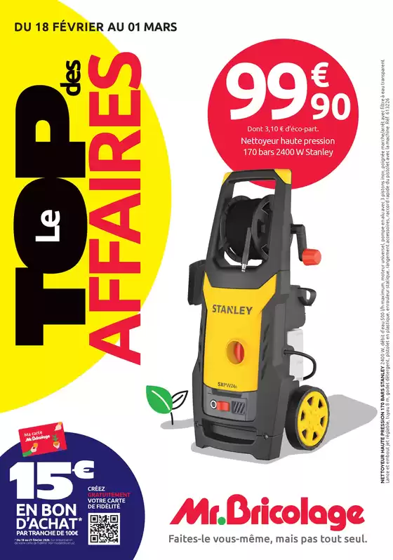 Catalogue Mr Bricolage | Le TOP des AFFAIRES | 2026-02-18T00:00:00.000Z - 2026-03-01T00:00:00.000Z