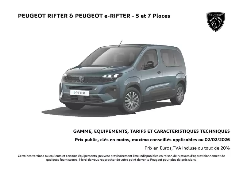 Catalogue Peugeot à Toulouse | Peugeot Ct rifter 2 26 | 2026-02-19T00:00:00.000Z - 2026-02-28T00:00:00.000Z