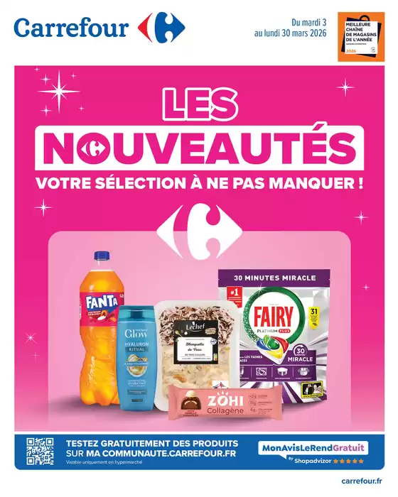 Catalogue Carrefour à Paris | LES NOUVEAUTÉS DE MARS | 2026-03-03T00:00:00.000Z - 2026-03-30T00:00:00.000Z