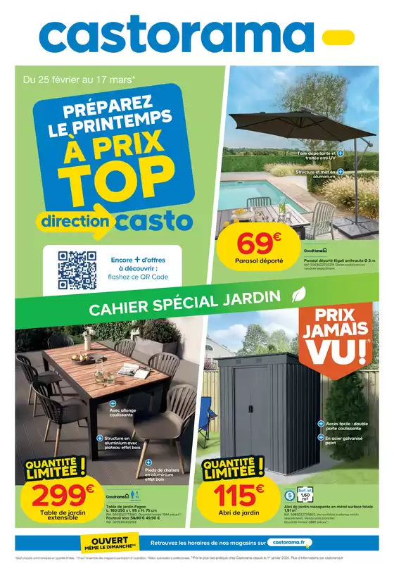 Catalogue Castorama à Lyon | Préparez le temps à prix top ! | 2026-02-25T00:00:00.000Z - 2026-03-17T00:00:00.000Z