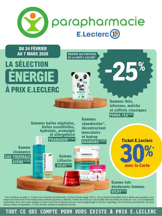 Catalogue E.Leclerc Parapharmacie à  | Prospectus Mars | 2026-02-24T00:00:00.000Z - 2026-03-07T00:00:00.000Z