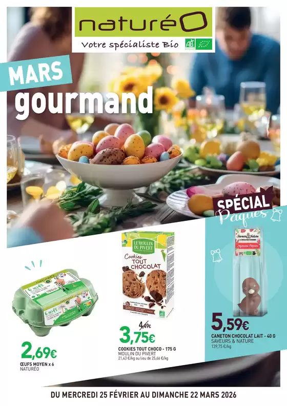 Catalogue NaturéO | MARS gourmand | 2026-02-25T00:00:00.000Z - 2026-03-22T00:00:00.000Z