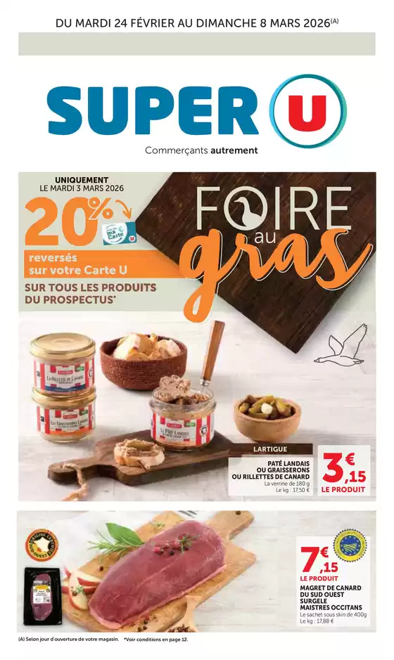 Catalogue Super U | Jour de Marché | 2026-02-24T00:00:00.000Z - 2026-03-08T00:00:00.000Z