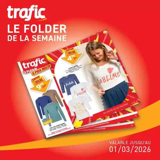 Catalogue Trafic |  NOUVEAU FOLDER DISPONIBLE !  | 2026-02-26T00:00:00.000Z - 2026-03-01T00:00:00.000Z