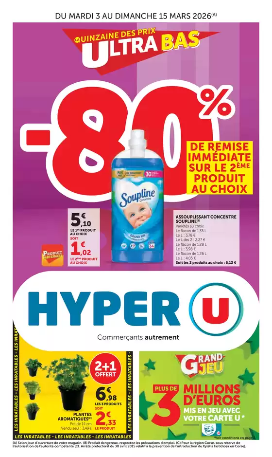 Catalogue Hyper U à  | Quinzaine Commerçante | 2026-03-03T00:00:00.000Z - 2026-03-15T00:00:00.000Z