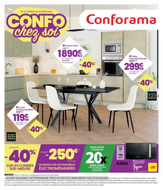 Catalogue Conforama | Confo chez soi | 2026-02-27T00:00:00.000Z - 2026-03-30T00:00:00.000Z