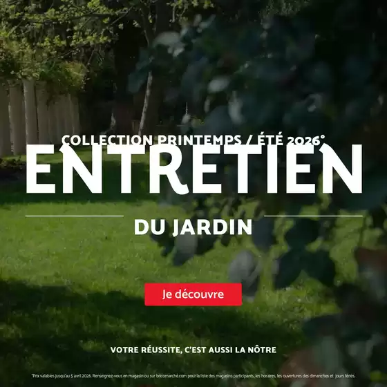 Catalogue Bricomarché à | GUIDE ENTRETIEN ET EQUIPEMENT DU JARDIN 2026 | 2026-02-27T00:00:00.000Z - 2026-04-05T00:00:00.000Z