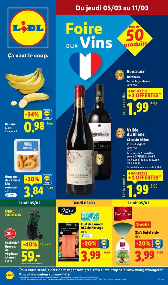 Catalogue Lidl | Ne manquez pas les bons plans Lidl ! | 2026-03-05T00:00:00.000Z - 2026-03-11T00:00:00.000Z