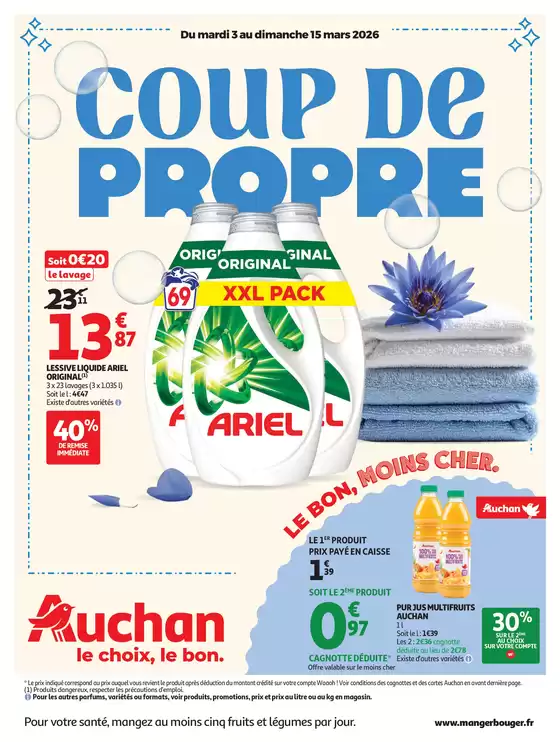 Catalogue Auchan Hypermarché | Coup de propre hypers | 2026-03-03T00:00:00.000Z - 2026-03-15T00:00:00.000Z