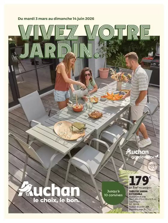 Catalogue Auchan Hypermarché à Paris | Jardinage, meubles jardin | 2026-03-03T00:00:00.000Z - 2026-06-14T00:00:00.000Z