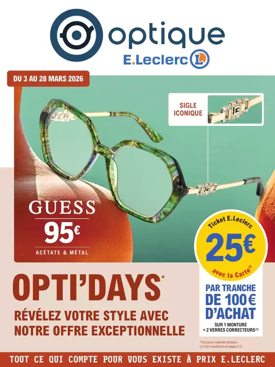 Catalogue E.Leclerc Optique à Pantin | Optidays Printemps | 2026-03-03T00:00:00.000Z - 2026-03-28T00:00:00.000Z