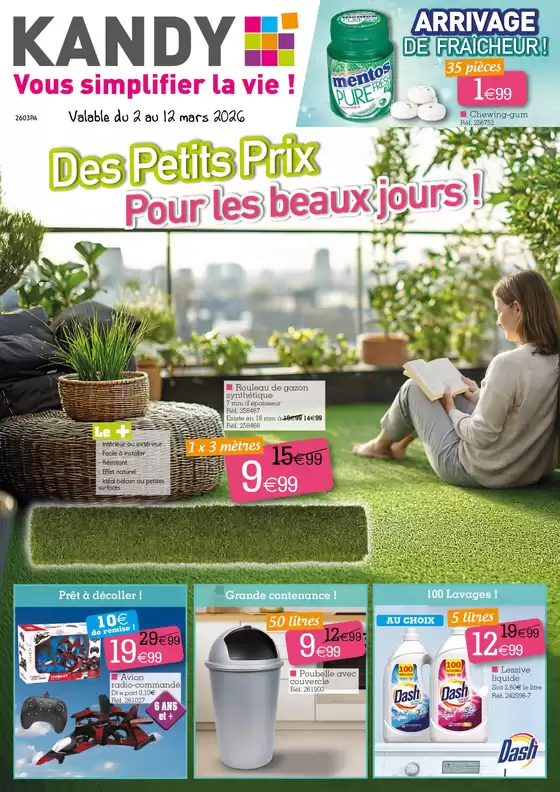 Catalogue KANDY | Des petits prix por les beaux jours ! | 2026-02-02T00:00:00.000Z - 2026-03-12T00:00:00.000Z