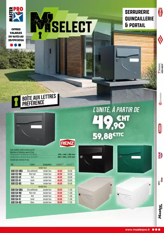 Catalogue Master Pro | SelectionQuincaillerie112p-2026 | 2026-03-16T00:00:00.000Z - 2026-04-25T00:00:00.000Z