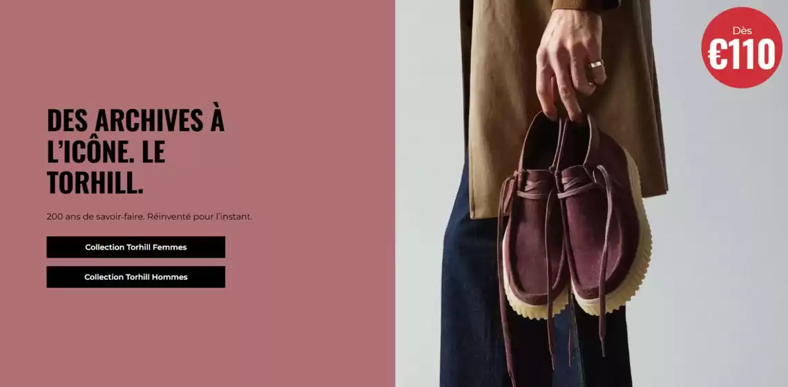 Catalogue Clarks à Cannes | Des archives à l’icône. Le Torhill. | 2026-03-02T00:00:00.000Z - 2026-03-31T00:00:00.000Z