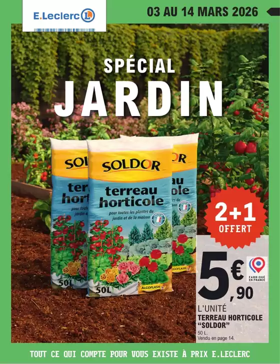 Catalogue E.Leclerc à Vannes | Jardin | 2026-03-03T00:00:00.000Z - 2026-03-14T00:00:00.000Z