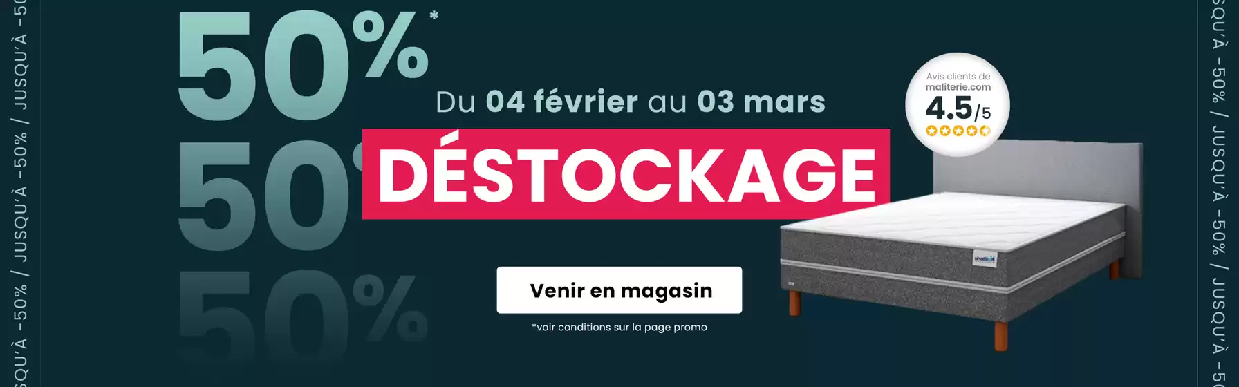 Catalogue Ma Literie | Destockage Jusqu'à -50% | 2026-03-02T00:00:00.000Z - 2026-03-03T00:00:00.000Z