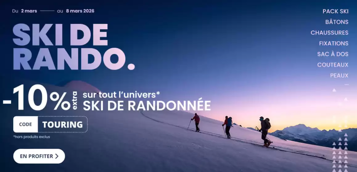 Catalogue Ekosport | Ski de rando | 2026-03-02T00:00:00.000Z - 2026-03-08T00:00:00.000Z