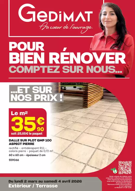 Catalogue Gedimat à Objat | POUR BIEN RENOVER COMPTEZ SUR NOUS... | 2026-03-02T00:00:00.000Z - 2026-04-04T00:00:00.000Z