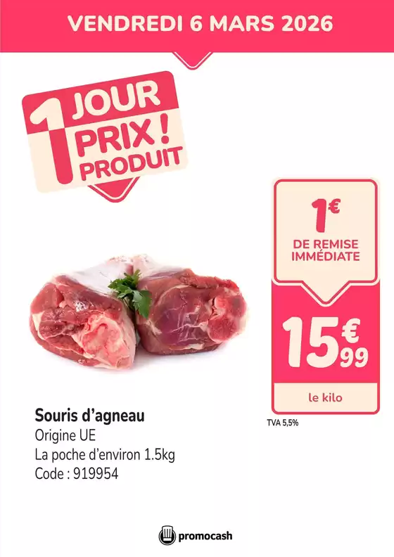 Catalogue Promocash à Lille | PROMO souris dagneau | 2026-03-06T00:00:00.000Z - 2026-03-06T00:00:00.000Z