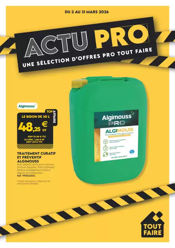 Catalogue Tout faire matériaux | Actu pro  | 2026-03-03T00:00:00.000Z - 2026-03-31T00:00:00.000Z