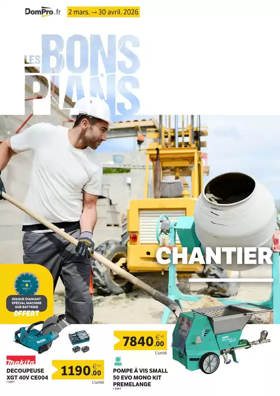 Catalogue DomPro | Les bons plans chantier | 2026-03-03T00:00:00.000Z - 2026-04-30T00:00:00.000Z
