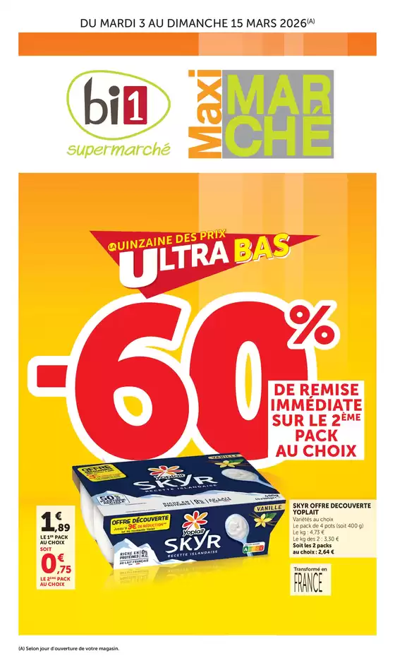 Catalogue Bi1 | Temps Fort 1 Mars Ue1 | 2026-03-04T00:00:00.000Z - 2026-03-15T00:00:00.000Z