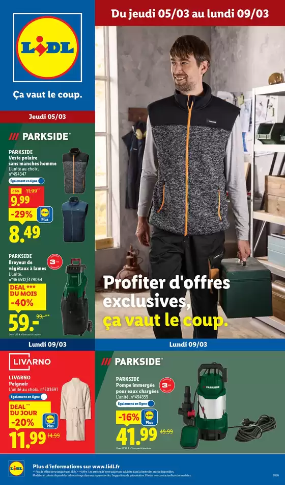 Catalogue Lidl | Les bonnes affaires de la semaines | 2026-03-05T00:00:00.000Z - 2026-03-09T00:00:00.000Z