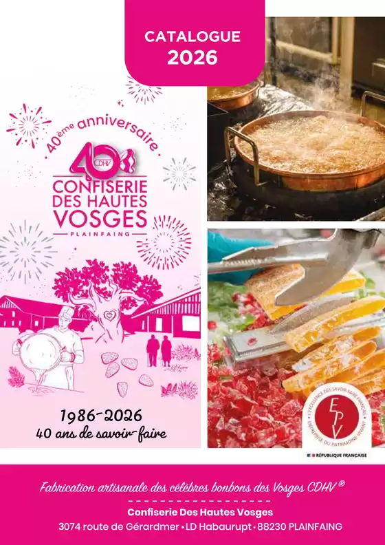 Catalogue Confiserie des Hautes Vosges | Catalogue 2026 | 2026-03-09T00:00:00.000Z - 2026-12-31T00:00:00.000Z