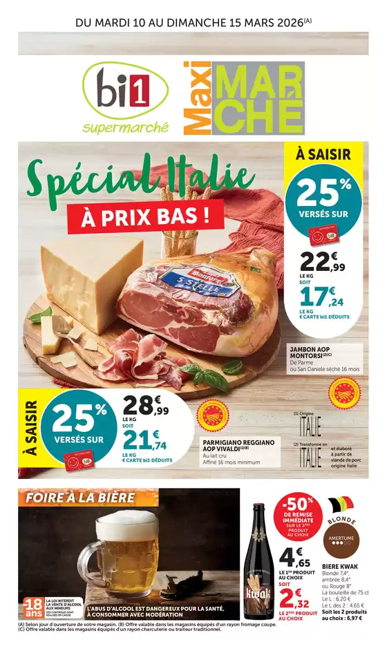 Catalogue Bi1 à Grasse | Italie - Biere | 2026-03-10T00:00:00.000Z - 2026-03-15T00:00:00.000Z