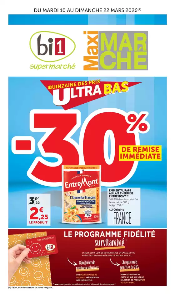 Catalogue Bi1 à Grasse | Temps Fort 2 Mars Ue1 | 2026-03-10T00:00:00.000Z - 2026-03-22T00:00:00.000Z