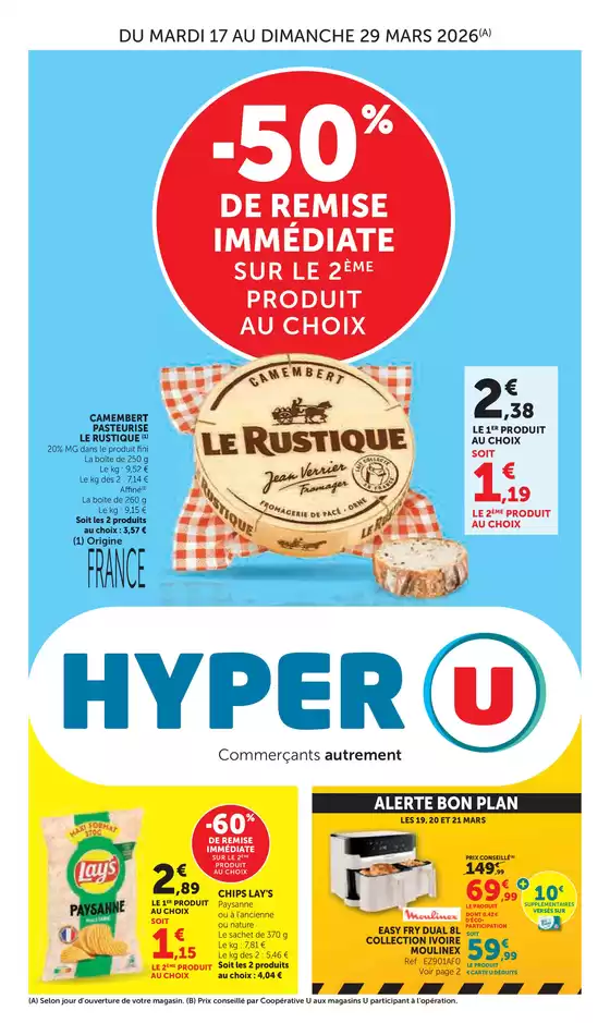Catalogue Hyper U à Montivilliers | Nos offres du moment | 2026-03-17T00:00:00.000Z - 2026-03-29T00:00:00.000Z
