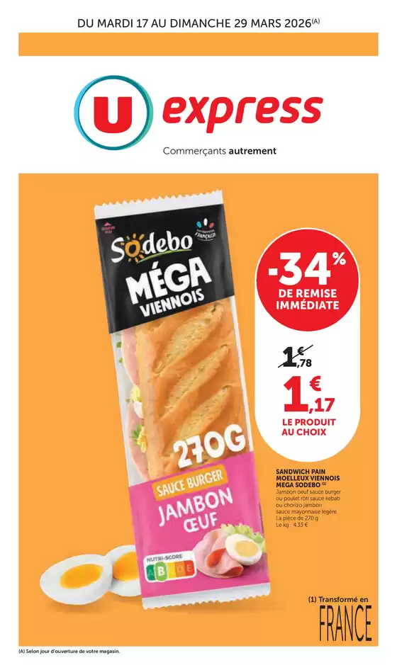 Catalogue U Express | Nos offres du moment | 2026-03-17T00:00:00.000Z - 2026-03-29T00:00:00.000Z