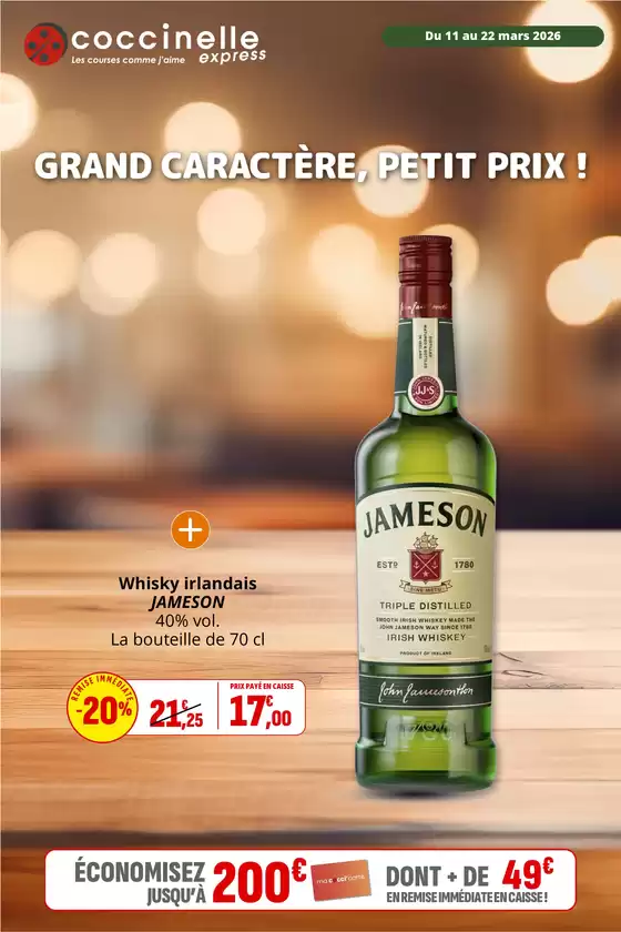 Catalogue Coccinelle Express à Damparis | GRAND CARACTÈRE, PETIT PRIX ! | 2026-03-11T00:00:00.000Z - 2026-03-22T00:00:00.000Z