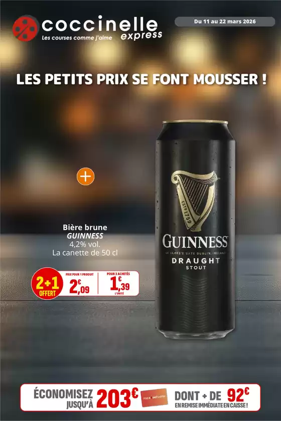 Catalogue Coccinelle Express à Damparis | LES PETITS PRIX SE FONT MOUSSER ! | 2026-03-11T00:00:00.000Z - 2026-03-22T00:00:00.000Z