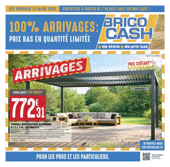Catalogue Brico Cash | 100% ARRIVAGES | 2026-03-13T00:00:00.000Z - 2026-03-26T00:00:00.000Z