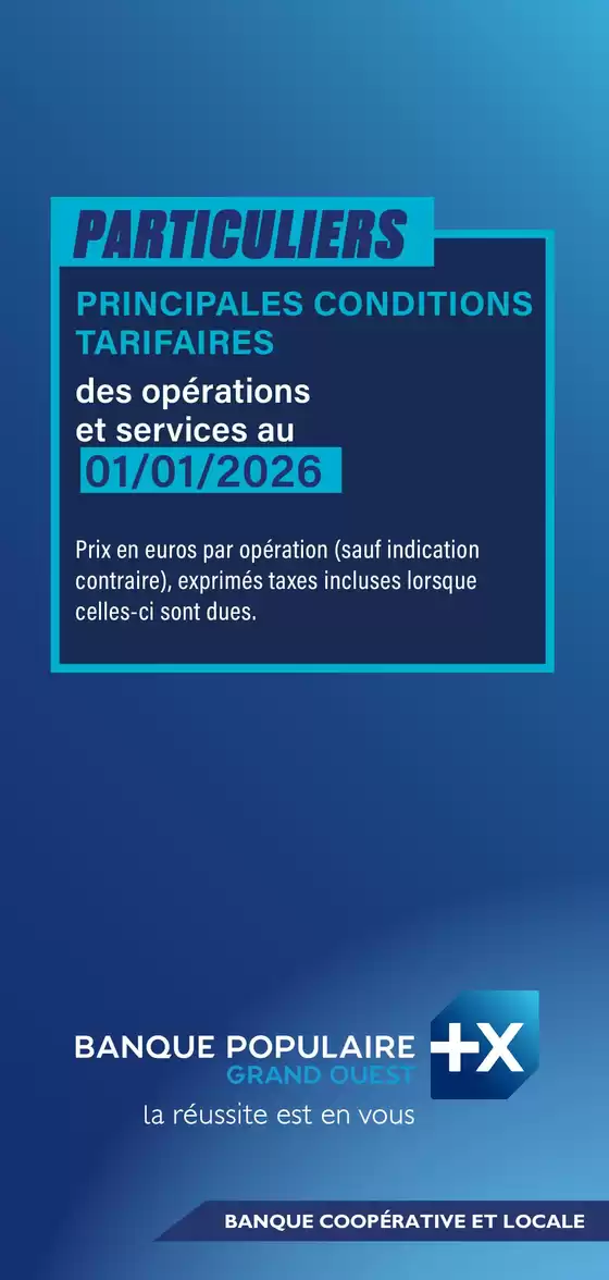 Catalogue Banque Populaire à Bresles | Tarifaire Particuliers 2026 | 2026-03-12T00:00:00.000Z - 2026-12-31T00:00:00.000Z