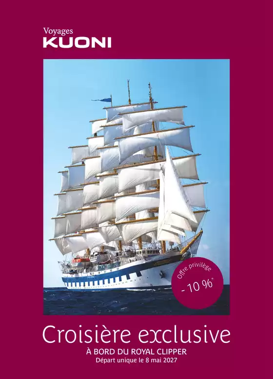 Catalogue Kuoni à Échirolles | Croisière exclusive | 2026-03-13T00:00:00.000Z - 2027-05-08T00:00:00.000Z