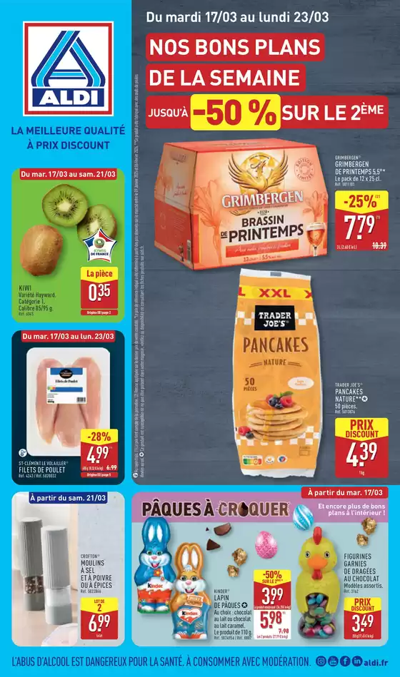 Catalogue Aldi | NOS BONS PLANS DE LA SEMAINE JUSQU’À -50 % SUR LE 2ÈME | 2026-03-17T00:00:00.000Z - 2026-03-23T00:00:00.000Z