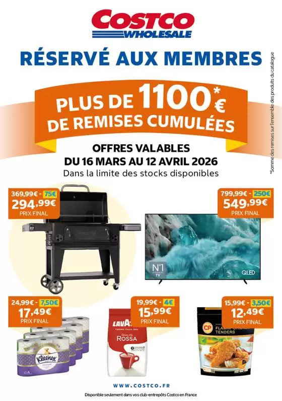 Catalogue Costco à Paris | Super réductions sur des produits sélectionnés | 2026-03-16T00:00:00.000Z - 2026-04-12T00:00:00.000Z