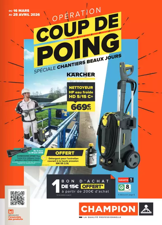 Catalogue Champion Direct à Dombasle-sur-Meurthe | Chantier spécials Beaux Jours | 2026-03-02T00:00:00.000Z - 2026-06-30T00:00:00.000Z