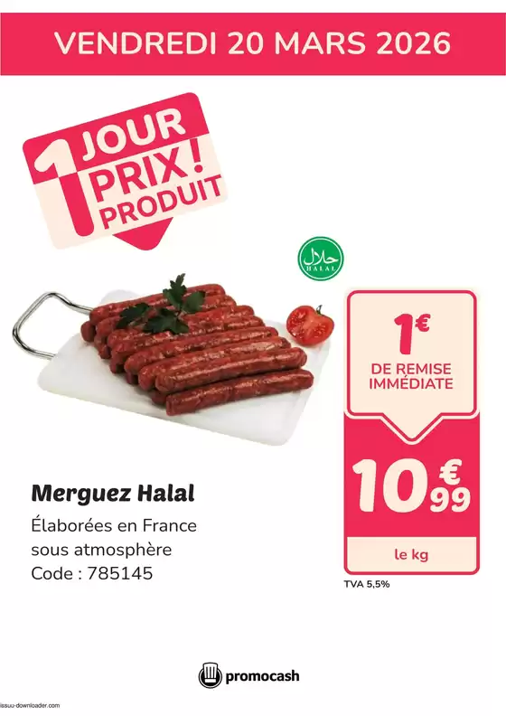 Catalogue Promocash à Groslay | PROMO merguez Halal | 2026-03-17T00:00:00.000Z - 2026-03-20T00:00:00.000Z