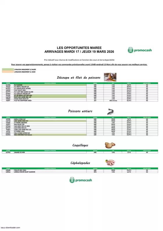 Catalogue Promocash à Groslay | Opportunités Marée | 2026-03-17T00:00:00.000Z - 2026-03-19T00:00:00.000Z